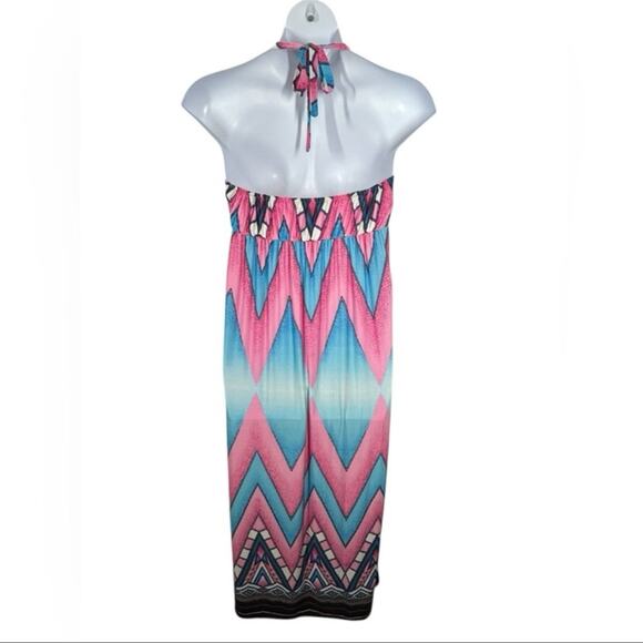 Boho Beaded Passion4Fashion Vibrant Maxi Sundress Size Large - Picture 7 of 9